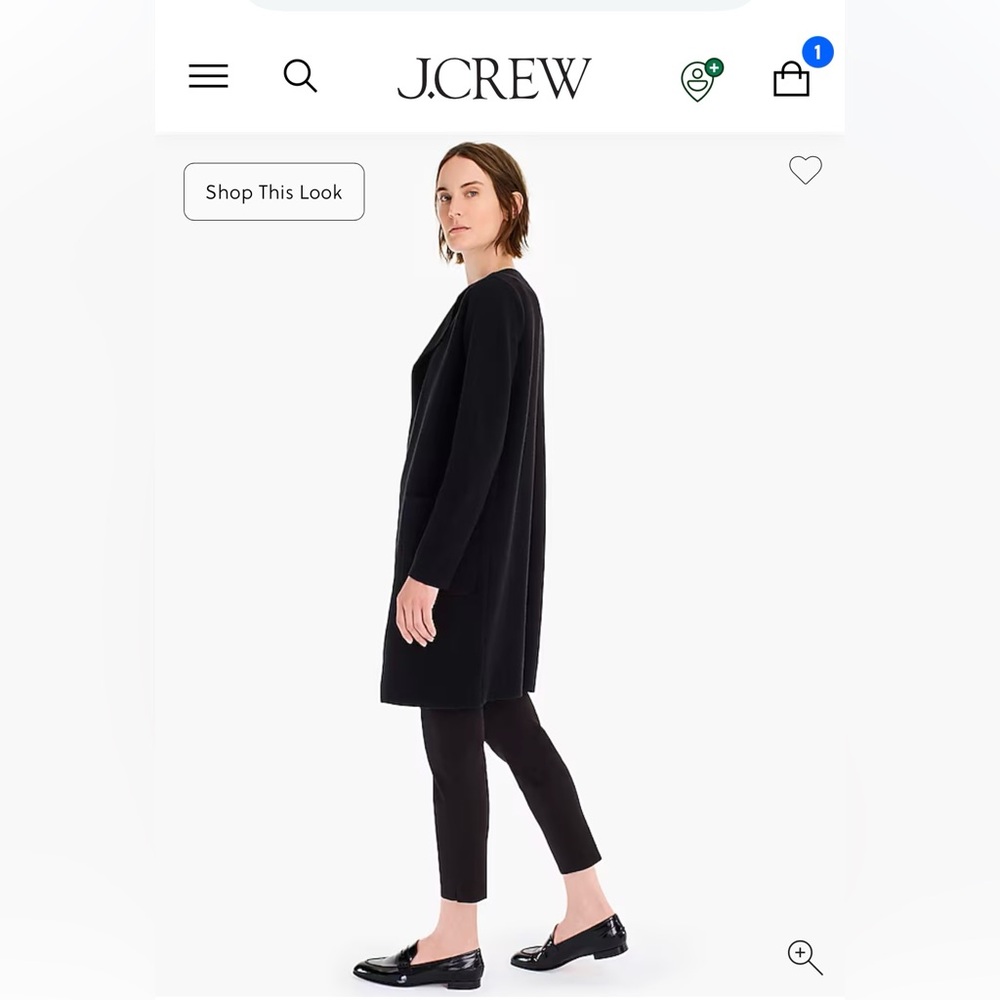 J.Crew Black Long Cardigan